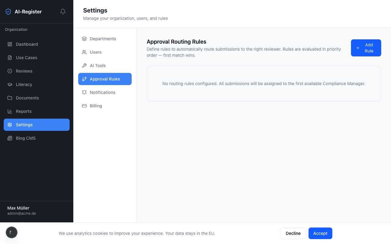 Review Workflow detail view