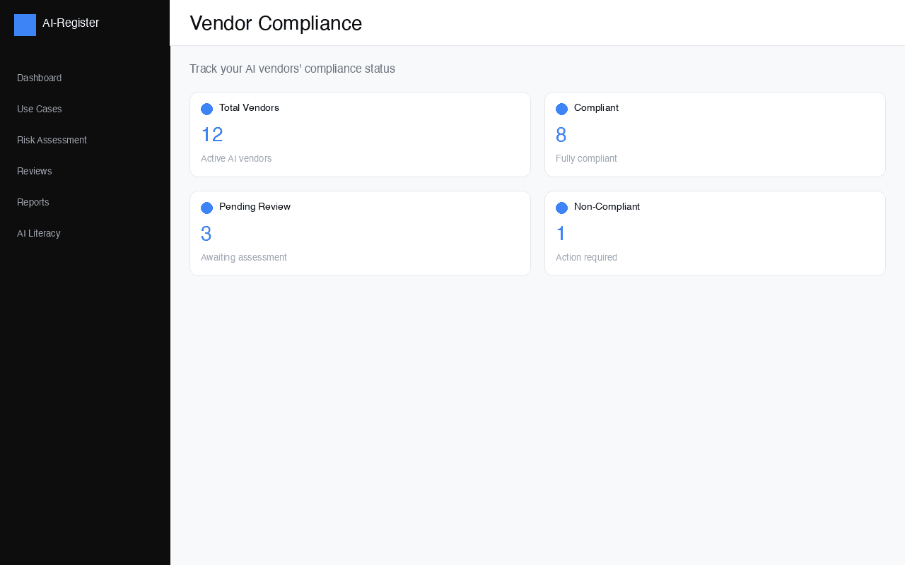 Vendor Compliance Tracking